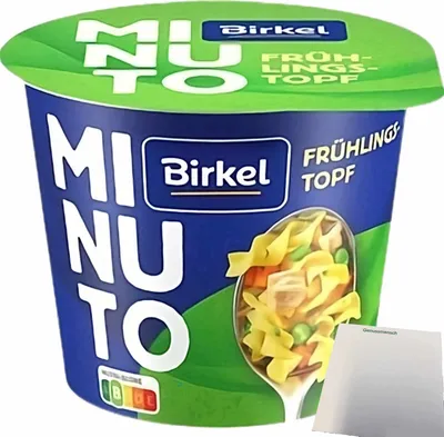 Produktbild von Birkel Minuto Frühlingstopf Nudelpower (52g Becher) + usy Block
