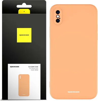 Image de Coque en silicone SPACECASE pour iPhone X/Xs Orange