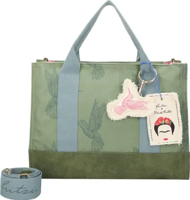 Produktbild von Fritzi aus Preußen Schultertasche Umhängetasche Fritzi x Frida Kahlo Tote Bag Limited Kolibri Canvas Green grün