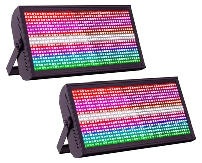 Produktbild von Bühnenlichtleiste - LED-Wash- und Stroboskoplicht - 2er-Pack - RGB - 130 W - DMX512 - EU-Stecker