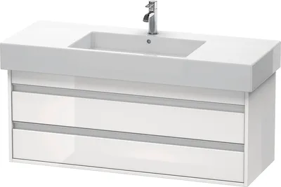 Produktbild von Waschtischunterbau KETHO 455x1200x480mm weiß hochglanz weiß hochglanz