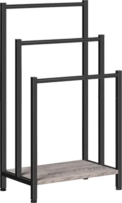 Produktbild von Handtuchregal, freistehendes Handtuchregal, stehende Handtuchleiter mit 3 Stangen, Badezimmer, Wohnzimmer, platzsparend