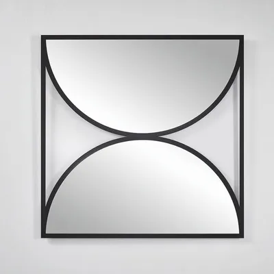 Produktbild von Casa Padrino Luxus Wandspiegel Schwarz 90 cm - Luxus Möbel