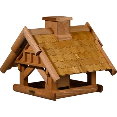 Produktbild von dobar Vogelhaus Futterhaus "Blätterfall" für Ständermontage, ca.: 39x39x35 cm