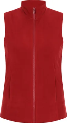 Produktbild von Damen Sportliche Weste aus Polyester Rot Größe L, mit Stehkragen und Reißverschluss