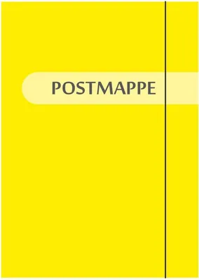 Produktbild von Postmappe A4 400g/qm Gummizug Aufdruck Postmappe Packung mit 3 Stück