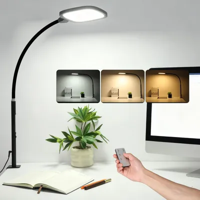 Produktbild von Schreibtischlampe, 18W Klemmlampe,5 Farbtemperaturen,5 Helligkeitsstufen