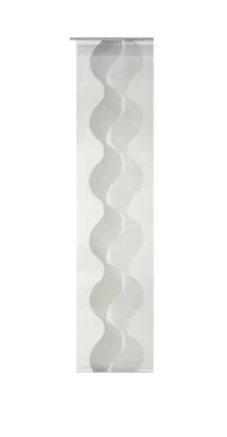 Produktbild von Flächenvorhang Schiebevorhang Welle weiß / grau BxH 60x245 Gardine Glitzereffekt