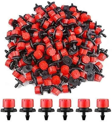 100 Micro-Drip-Bewässerungssprühdüsen 4/7 mm, einstellbar