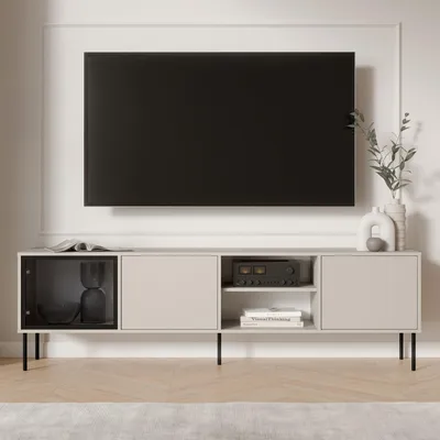 Immagine prodotto di Fiuggi - Mobile Porta tv, 200x40x60h cm Beige, un Ripiano