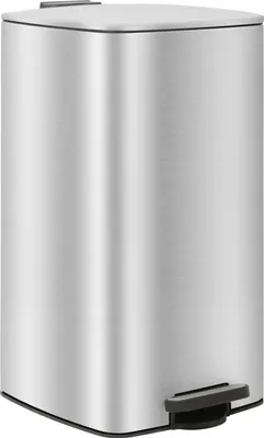 Produktbild von Harbor Housewares Quadratischer Treteimer für die Küche aus Edelstahl – 30 l – gebürsteter Stahl