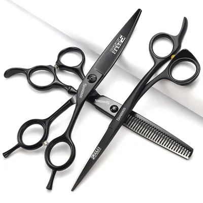 Produktbild von Friseurschere Edelstahl 15,2 cm 16,5 cm 3 Stück