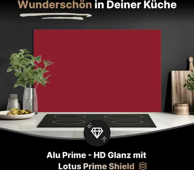 Produktbild von Spritzschutz Küchenrückwand aus Aluminiumverbund Glanz - 3mm - 60x40 cm  -  Rubinrot