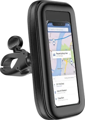 Immagine prodotto di BigBen, supporto per bicicletta con tasca per telefoni cellulari da 3,5'' a 6,9'' impermeabile, nero