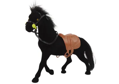 Produktbild von Lean Toys Schwarzer Bauernhof Samtpferd figurine
