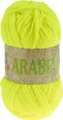 100g Kuschelstrickgarn ARABELA neongelb
