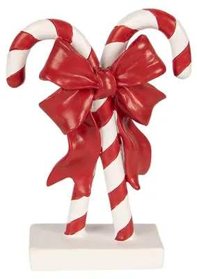 Produktbild von Clayre & Eef Weihnachtsdekorationsfigur Zuckerstange 12x5x16 cm Rot Kunststoff