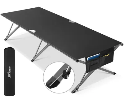 Produktbild von XXL Campingbett klappbar bis 200 kg – stabiles Feldbett mit Tragetasche, faltbar und extra groß