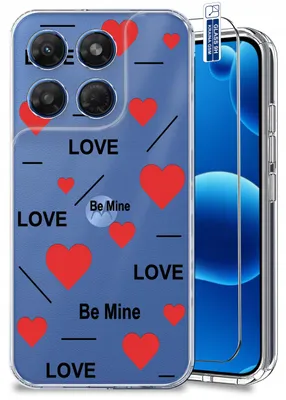 Productafbeelding van ETUI do Motorola Moto G37 WZORY |WALENTYNKOWE WZMACNIANE CLEAR CASE SZKŁO