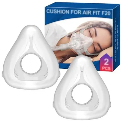 Produktbild von 2er-Pack Ersatzmaske (L) fš¹r Airfit F20, zuverl?ssige Dichtung & weichere Passform, kompatibel mit Originalrahmen, Hochwertiges CPAP-Zubeh?r von BlessEase (L)