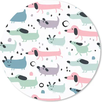 Produktbild von MuchoWow® Mauspad Mousepad Muster - Hund - Zeichnung - Jungen - Mädchen - Kinder - Kinder 50x50 cm - Mousepads - Maus Mat - Pad - Mausunterlage - Vinyl