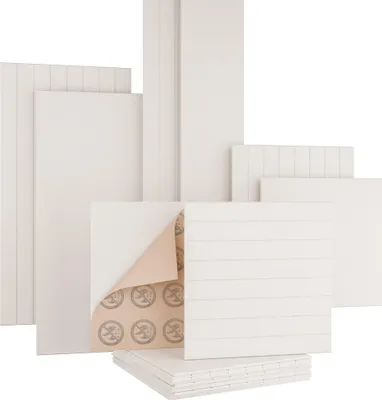 Produktbild von AKUSTIKO Akustikpaneele Selbstklebend 60x60cm - 12 Stück Warmweiß Akustik Wandpaneele Brandschutzklasse B-s1-d0 Panels Filz 9mm Hexim Decken- & Wandverkleidung Büro Design (4.32m²)