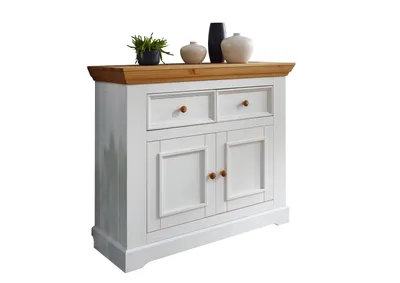 Produktbild von Anrichte >WZ-0133< (B/H/T 108,5 x 94 x 42 cm) in weiß - 108,5x94x42 (BxHxT)