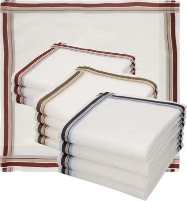 Produktbild von Betz Herren Stoff Taschentücher Set Leo 5 Dessin 3 100%Baumwolle, 40x40 cm, 12 Stück