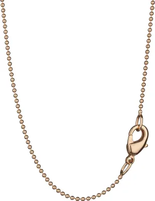 Produktbild von 60cm elegante Kugelkette rund Messing Vergoldet 1,2mm breite Halskette Collier