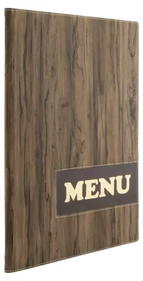 Productafbeelding van Securit Menukaart A4 Design |Menumap |Bruin