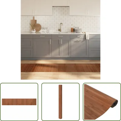 Produktbild von The Living Store Teppich Rechteckig Braun 60x300 cm Bambus
