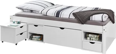 Produktbild von Inter Link Funktionsbett TILL 90x200 Weiß Massivholz