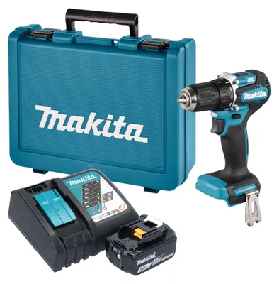 Produktbild von Makita DDF 487 RF1E Akku Bohrschrauber 18 V 40 Nm Brushless + 1x Akku 3,0 Ah + Ladegerät + Koffer