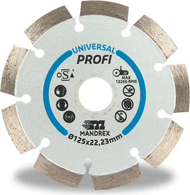Produktbild von MandreX Diamanttrennscheibe Universal Profi Ø 125 mm Bohrung 22,23 mm