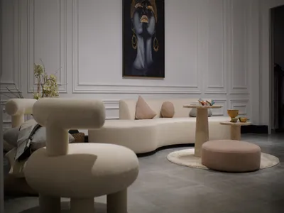 Produktbild von Modernes Esszimmer-Set Exklusiver Rundtisch Stilvolle Eckbänke 5tlg