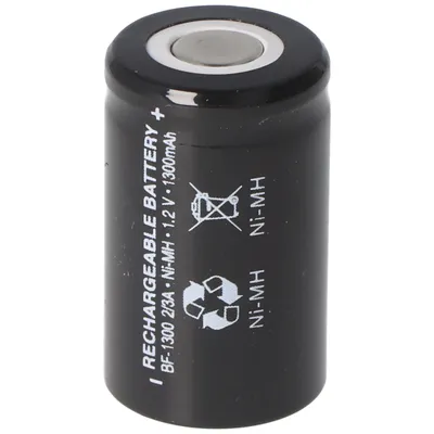 Produktbild von 2/3A NiMH Akku 1,2 Volt 1300mAh, der hochstromfähige NiMH Akku