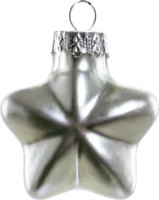 Produktbild von TrendLine Weihnachtskugeln Glas-Sterne 4 cm silber 12 Stück