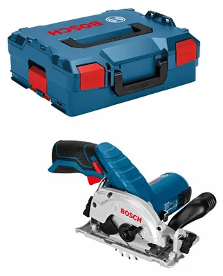 Imagen del producto de Sierra circular inalámbrica profesional Bosch GKS 10,8 V-LI, modelo Solo, en caja L-Boxx (06016A1002)