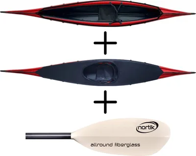 Produktbild von Nortik scubi SPEED Jubelpaket mit Abdeckung und Paddel, Farbe:Rot