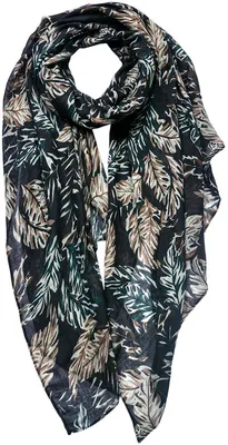 Produktbild von Juleeze JZSC0766Z – Damen-Schal mit Muster, Schwarz-Grau, 90x180 cm