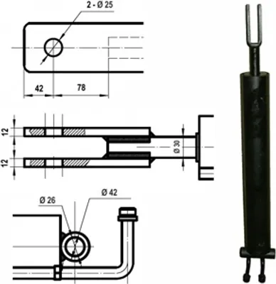 Produktbild von ATIKA Ersatzteil | Hydraulikzylinder für Holzspalter ASP 14 TS