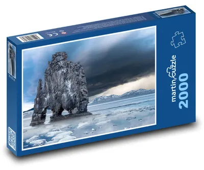 Obrázek produktu pro Puzzle 2000 Skála v moři v zimě - martinpuzzle