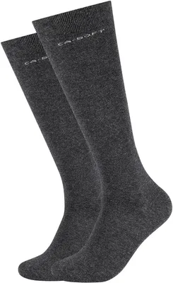 Produktbild von Camano Kniestrümpfe (Doppelpack) Uni 37200 Anthrazit 47-50