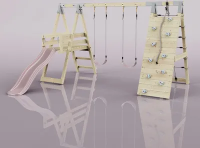 Produktbild von OutdoorToys Klettergerüst Frosch aus Holz in Rosa Altrosa