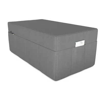 Image de POKAR Housse pour matelas pliable en 3 parties Matelas pliable Matelas d'invité Lit de camp Lit pliant, Taille:Housse 120 x 195, Couleur:Gris
