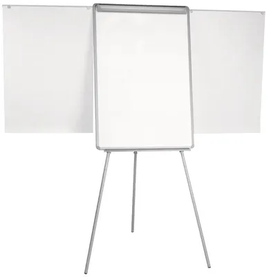 Produktbild von Q-CONNECT - Q-CONNECT Flipchart, magnetisch, mit 2 ausziehbaren Papierhaltern, grau