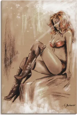 Produktbild von ARTland Leinwandbild High heels im Licht Größe: 40x60 cm