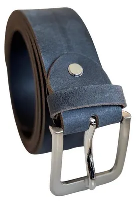 Produktbild von Echt Leder Gürtel 4 cm Herren Damen Ledergürtel bis 115 cm Kürzbar Jeans Schwarz