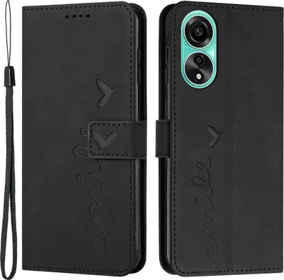 Produktbild von OPPO A58 Hülle - Coverup Smile Klapphülle - Schwarz