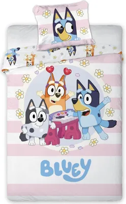 Produktbild von Bluey Joyful Kinder Kindergarten Bettwäsche 100x135